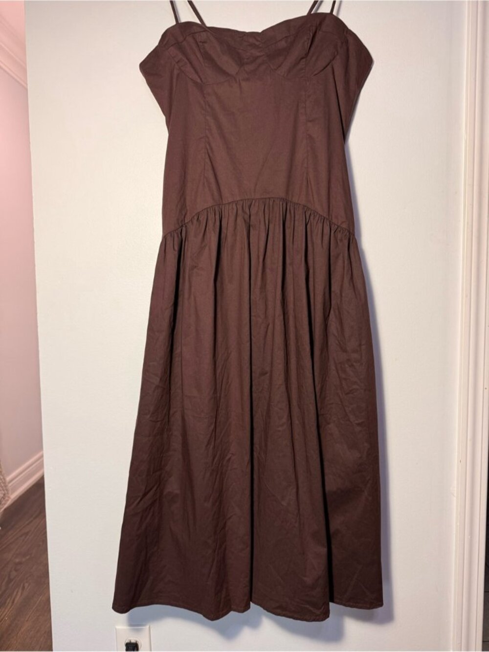 Peppermayo Yvette Corset Midi Dress in Chocolate size 8 - Picture 8 of 11